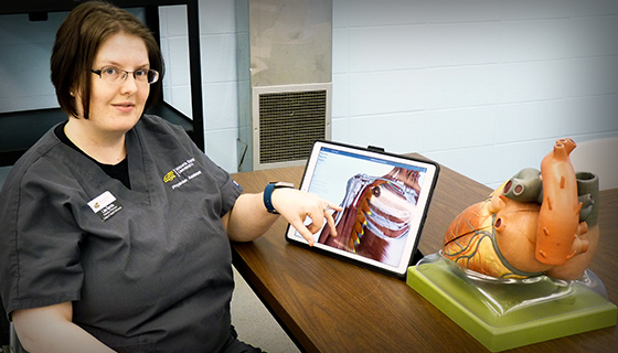 Lisa Garcia, clinical educator in the College of Health Professions, manages the cadaver lab at Wichita State.