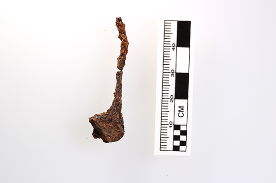 A horseshoe nail dating back to the early 1600s was discovered by a Wichita State University anthropology student at an ancient battle site near Arkansas City, Kansas.