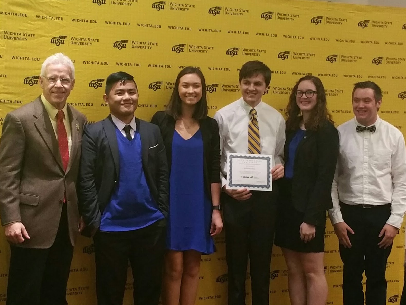 One of the winning teams from Wichita State University's Koch Innovation Challenge.