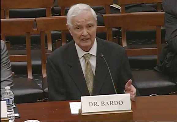 Wichita State President John Bardo spoke at the U.S. House of Representatives, where he provided testimony to the committee on Science, Space and Technology.