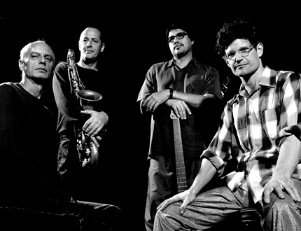 New Orleans jazz ensemble The Astral Project, with (l-r) John Vidocovich, Tony Degradi, Steve Masakowski and James Singleton, will be on campus for a Sept. 27 concert and Sept. 28 master class.