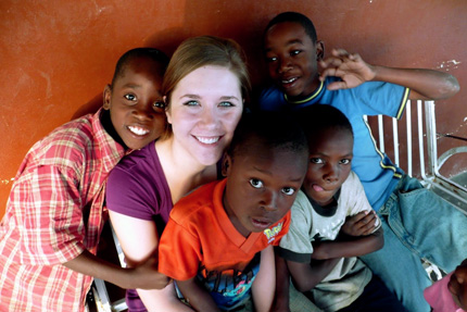 WSU junior Naomi Streck and children from the Centre for Children International Lifeline Orphanage in Haiti survived a 7.0-magnitude earthquake on Jan. 12, which was estimated to have killed 150,000.