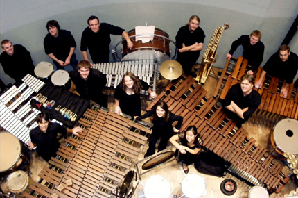 The WSU Percussion Ensemble, shown here in 2004, will be joined by WSU's Steel Band for a benefit concert for victims of Haiti's recent earthquake.