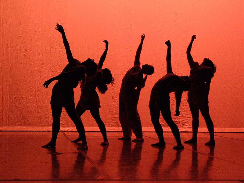 Dancers in silhouette 