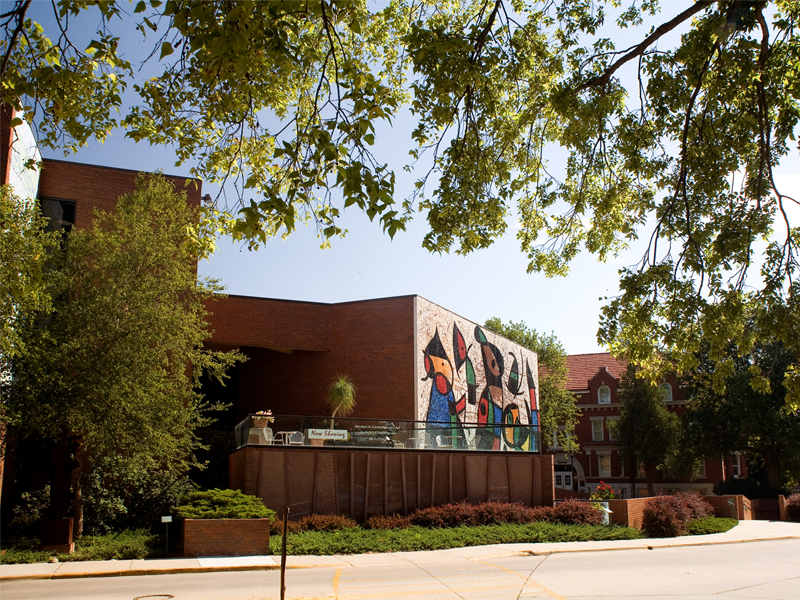 Campus view of Miro Mural