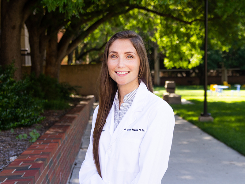 Cayleigh Beshears in her white coat