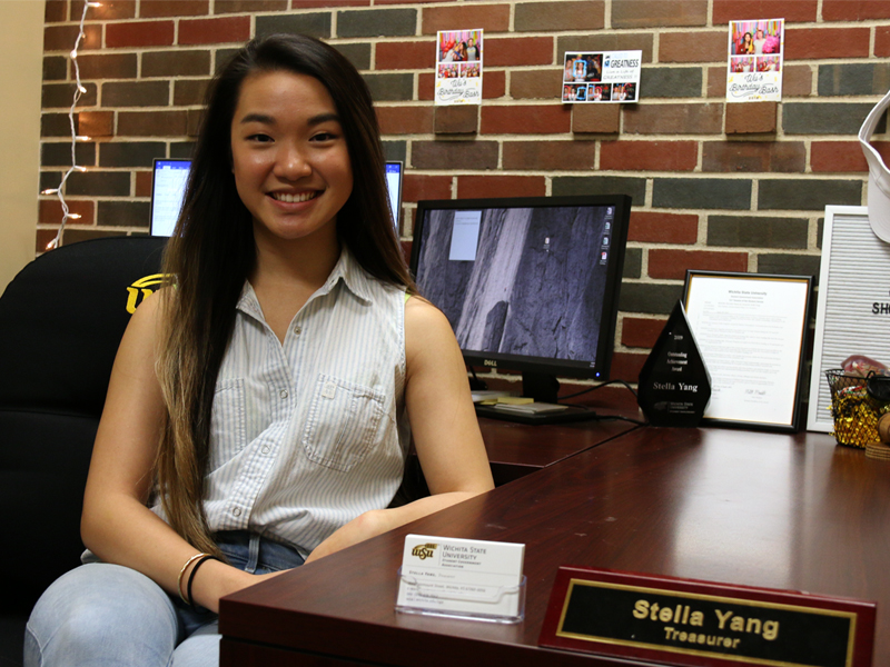 Stella Yang, WSU Student Government Association treasurer during the 2018-2019 academic year