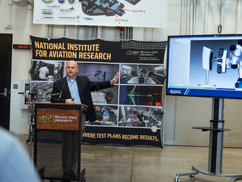 John Tomblin, vice president for technology and research, speaks about NIAR developments