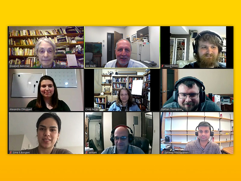 Image of students and faculty attending Zoom meeting