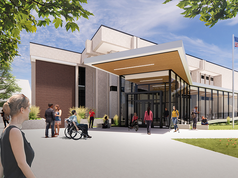 A rendering of the Shocker Success Center