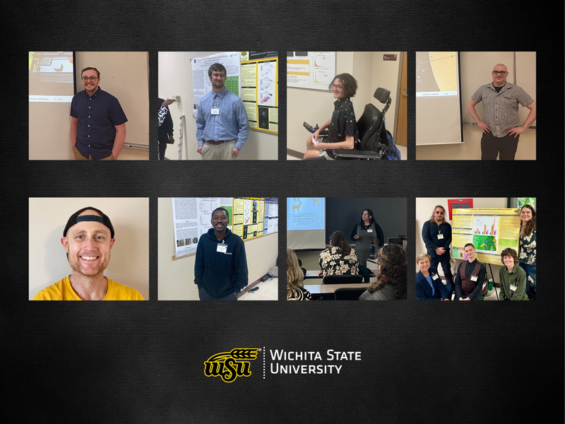 Collage of students presenting