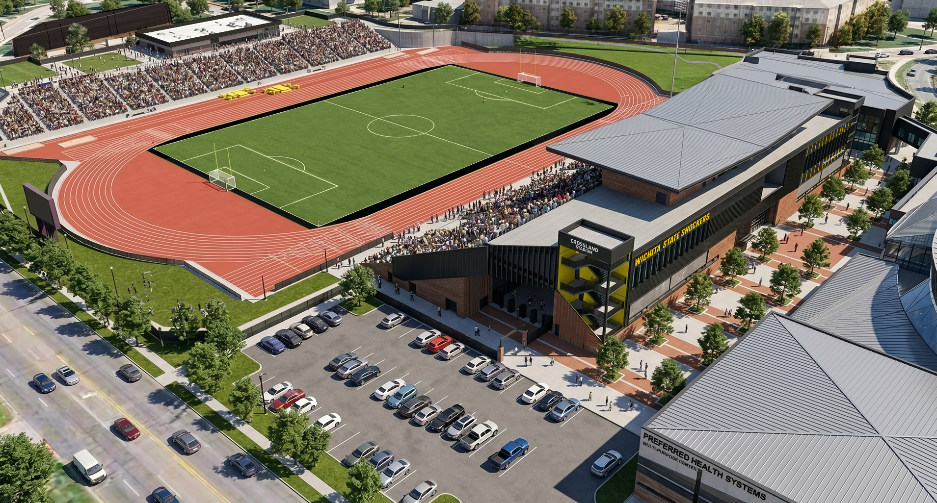 Crossland Stadium rendering