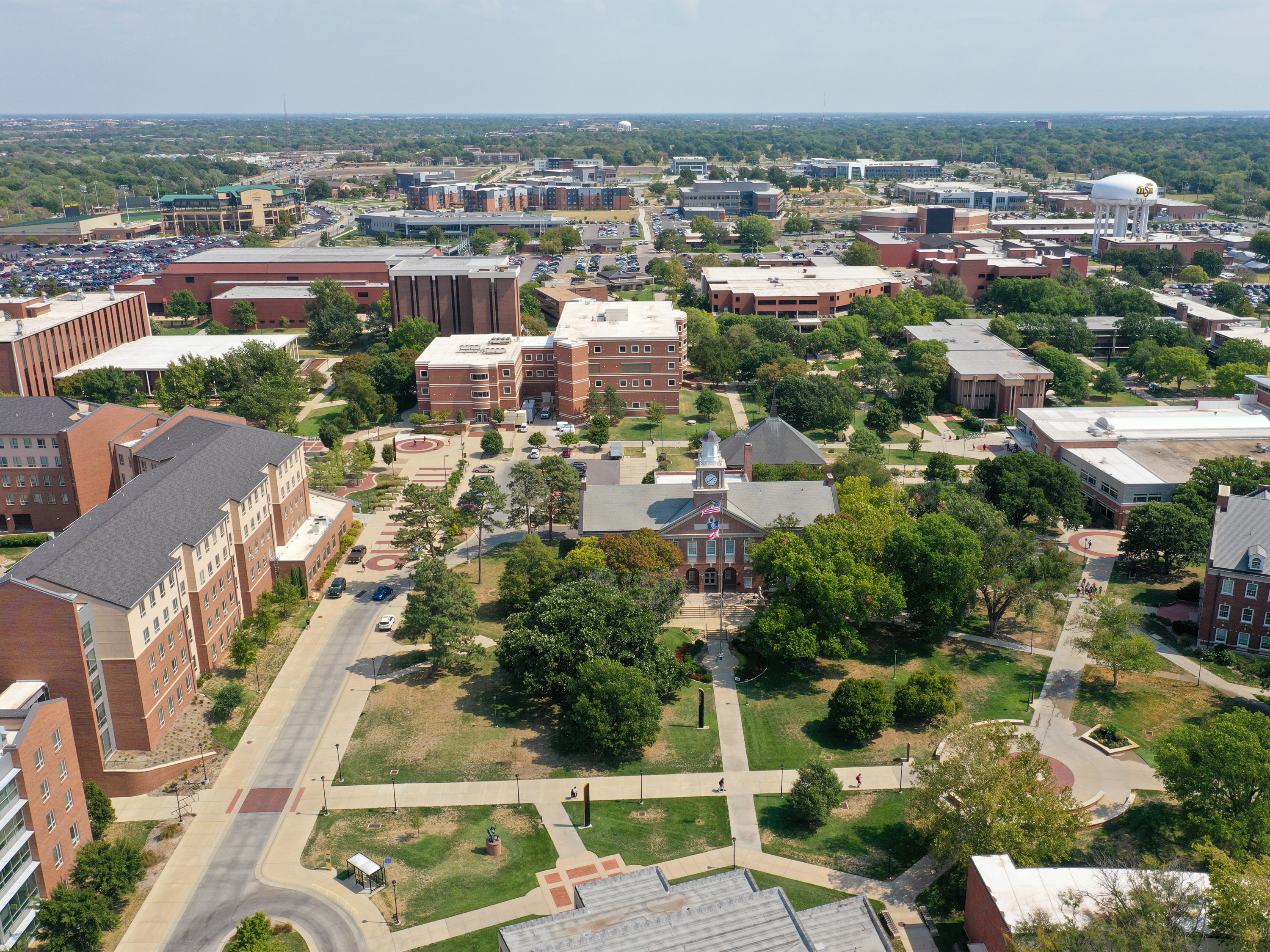 Aerial photo of campus