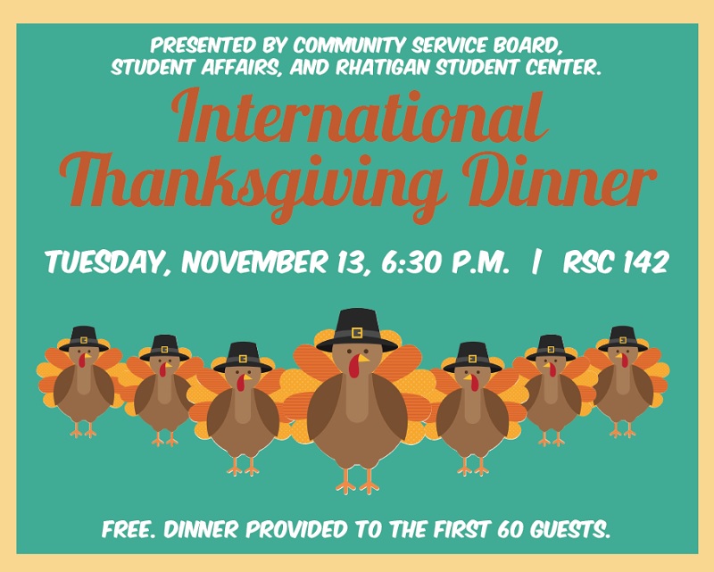 Thanksgiving Dinner Nov. 13, 2018
