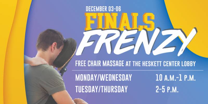 Finals Frenzy Massage Dec. 6, 2018