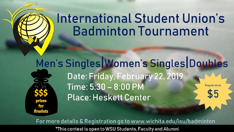 ISU Badminton Tournament Feb. 22, 2019