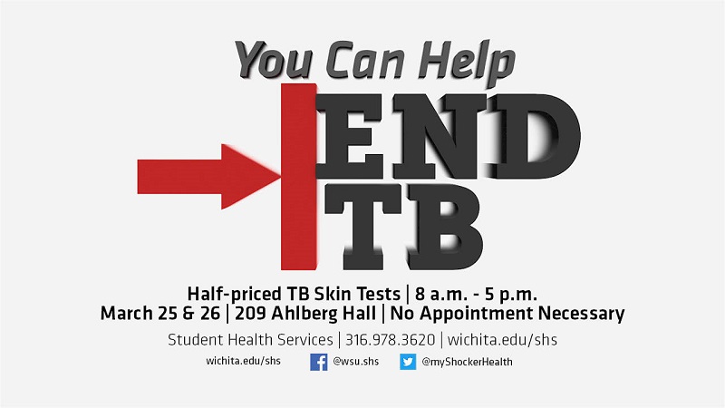 TB shot at Student Health March 25-26, 2019