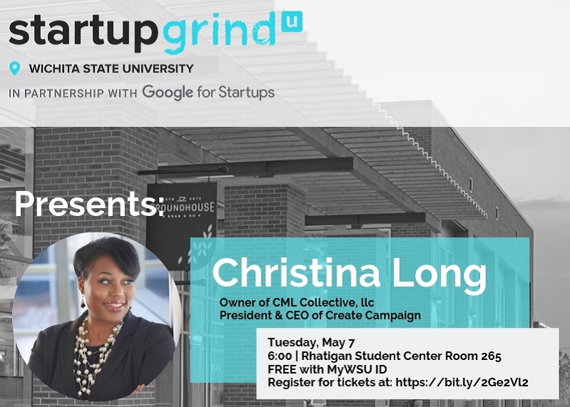 Christina Long at Startup Grind U event May 7, 2019