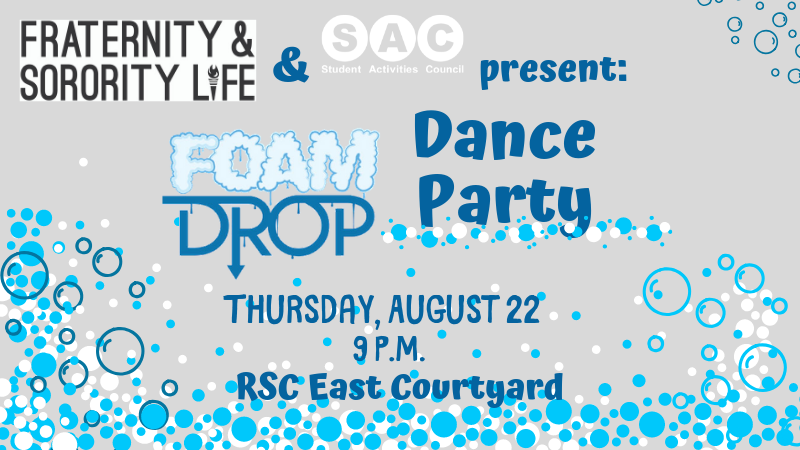 Foam Drop Dance Party Aug. 22, 2019