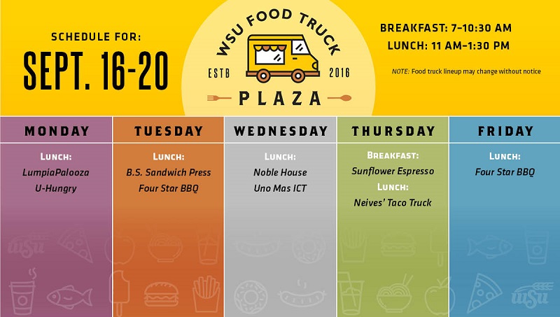 Food Truck Plaza week of Sept. 16, 2019