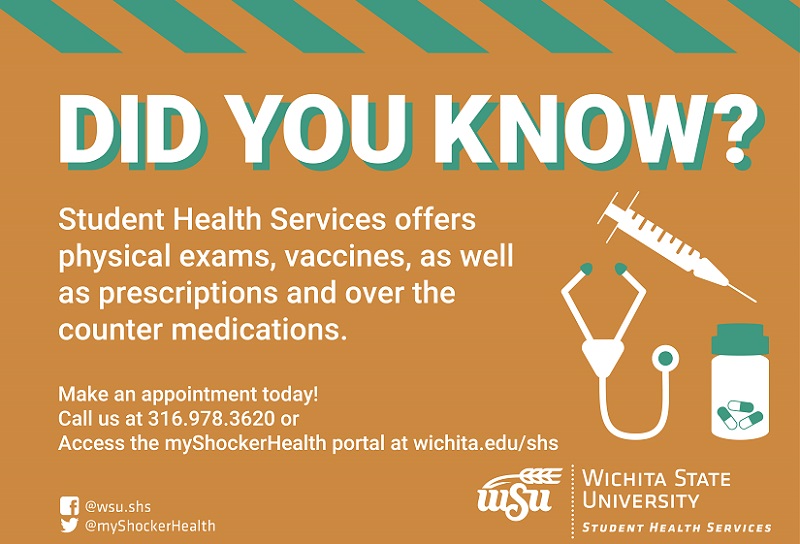 Student Health exams and vaccinations