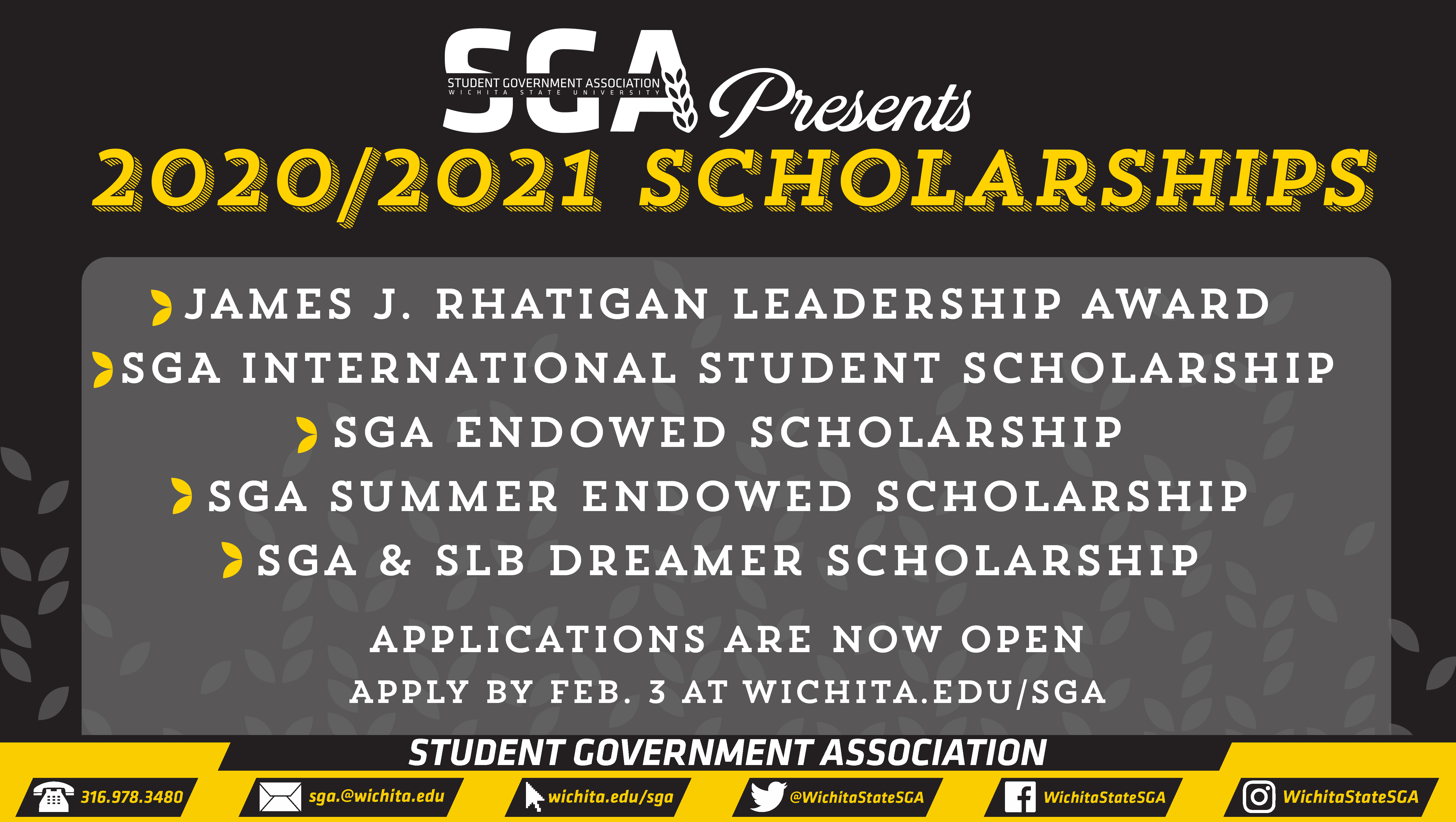 Apply to SGA scholarships