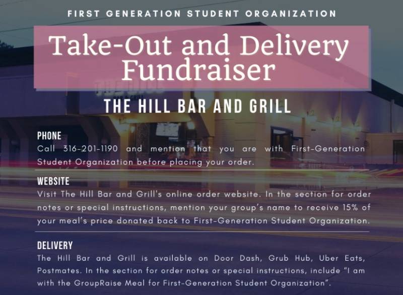 Take out and delivery fundraiser