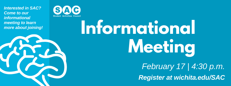 SAC Informational Meeting, February 17, 4:30, interested in SAC? Come to our informational meeting to learn about joining!