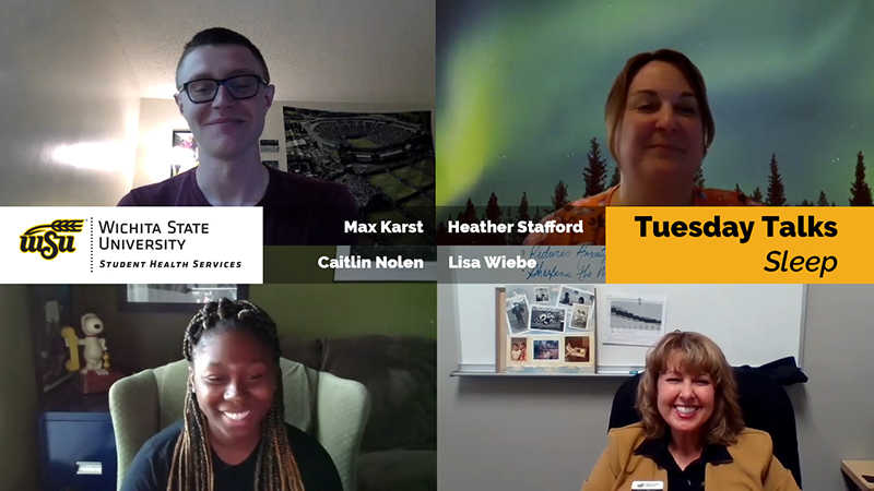 Tuesday Talks: Sleep Max Karst, Heather Stafford, Caitlin Nolen, Lisa Wiebe Tuesday Talks: Sleep Max Karst, Heather Stafford, Caitlin Nolen, Lisa Wiebe