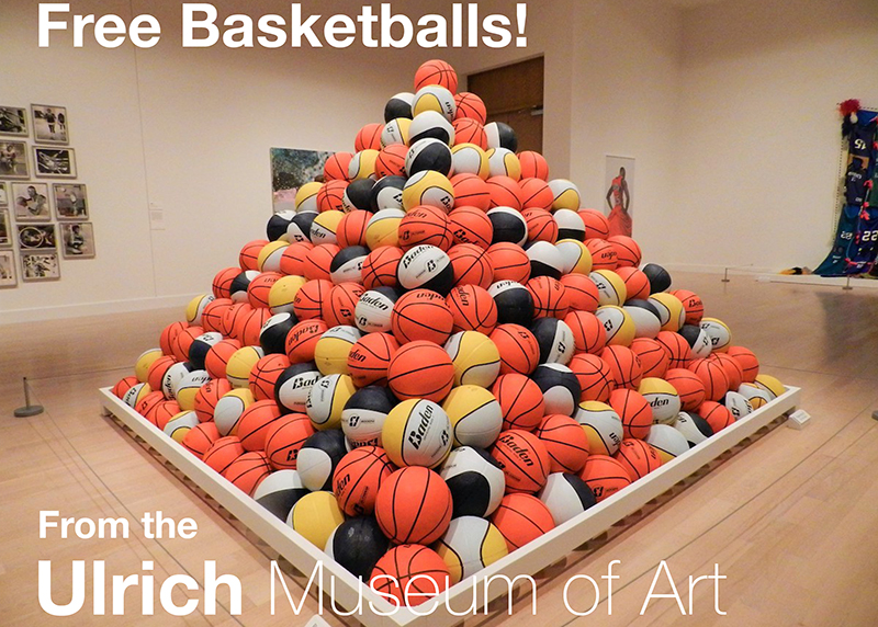 Free basketballs! From the Ulrich Museum of Art