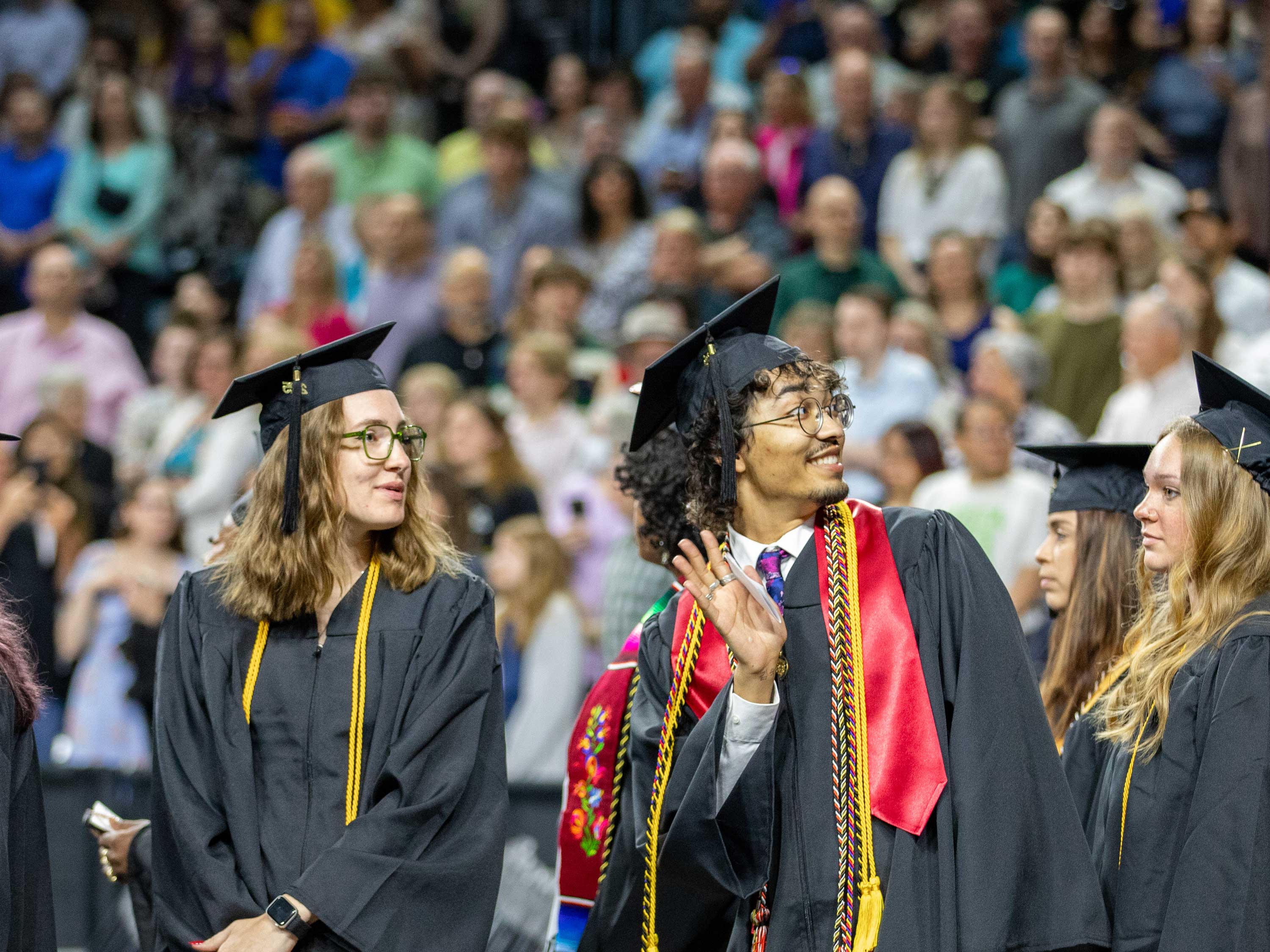 Graduates at commencement