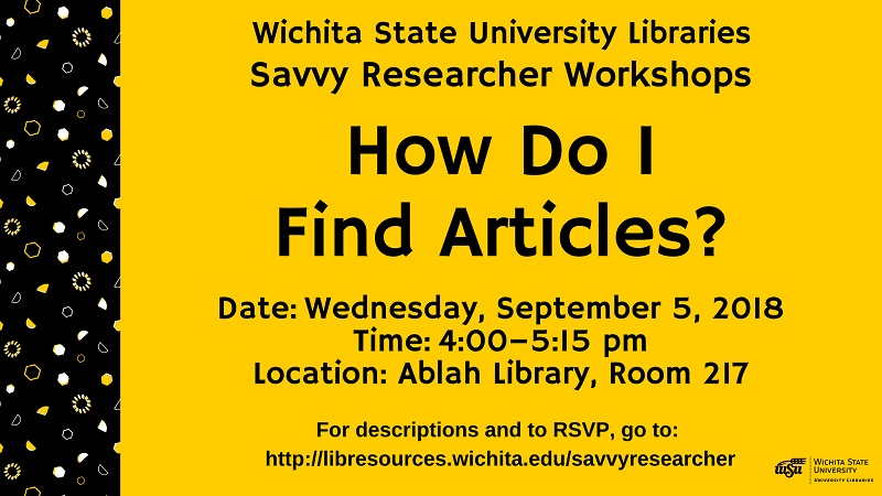Library Workshop on Sept. 5, 2018
