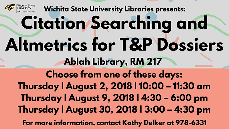 Library Citation Workshops August 2018