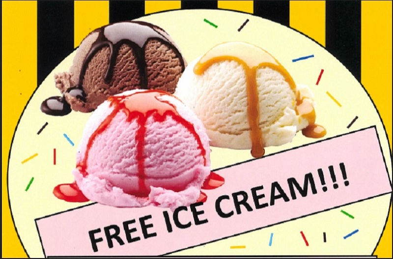 Free ice cream Aug. 23, 2018
