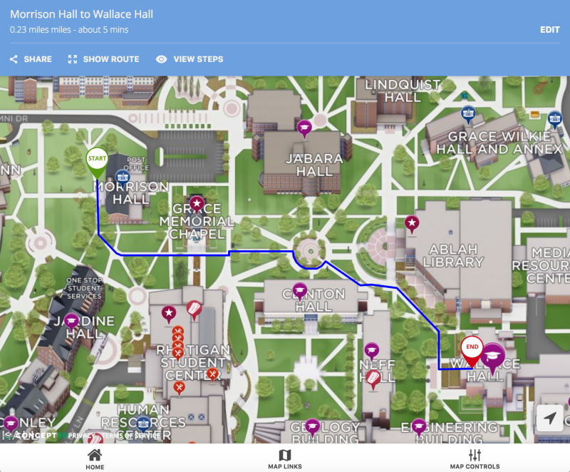 Campus Map example