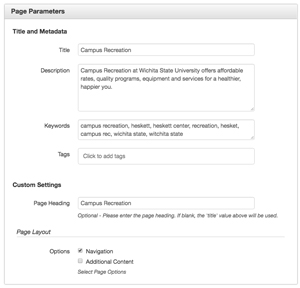 Page Parameters