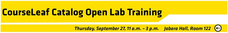 CourseLeaf Lab Sept. 27, 2018