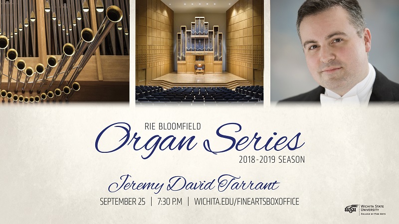 Jeremy David Tarrant organ recital Sept. 25, 2018