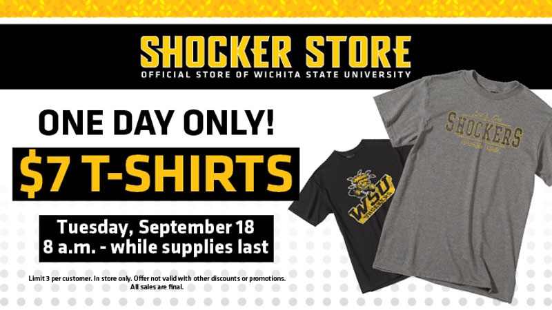 Shocker Store T-shirt sale Sept. 18, 2018