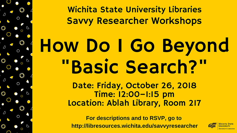 Library Workshop Oct. 26, 2018