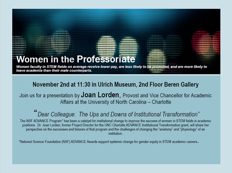 Women in the Professoriate Nov. 2, 2018