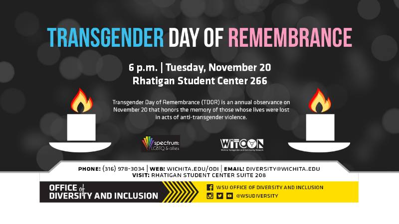 Transgender Day of Remembrance Nov. 20, 2018