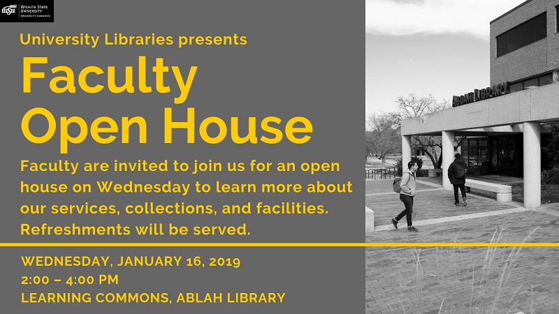 Library open house for faculty Jan. 16, 2019