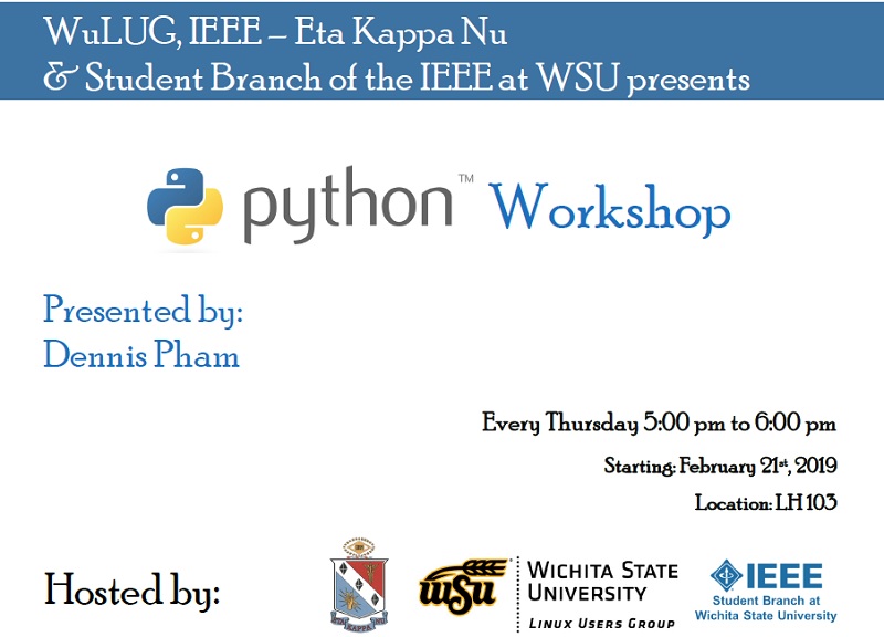 Python Workshop Feb. 21, 2019