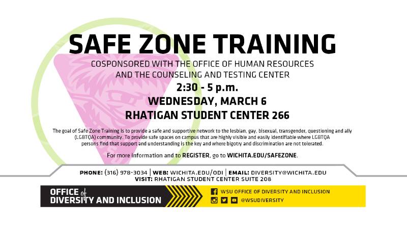 Safe Zone Training March 6, 2019