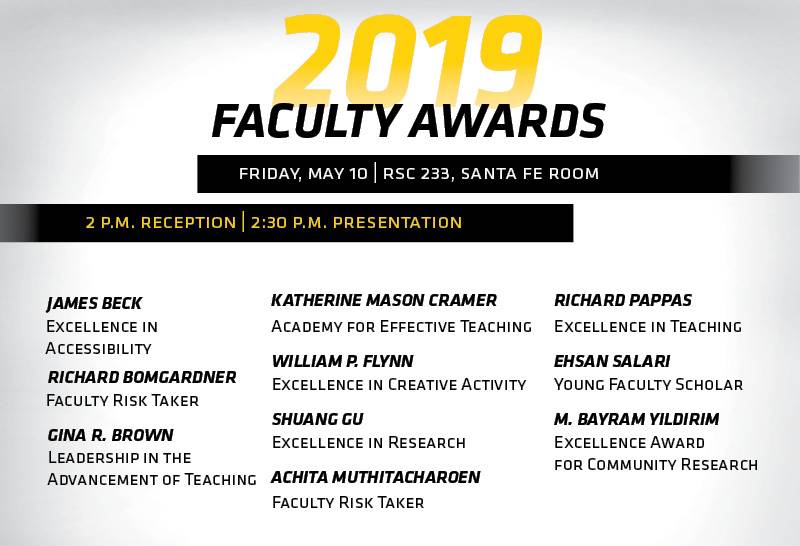 Faculty Awards invite for May 2019