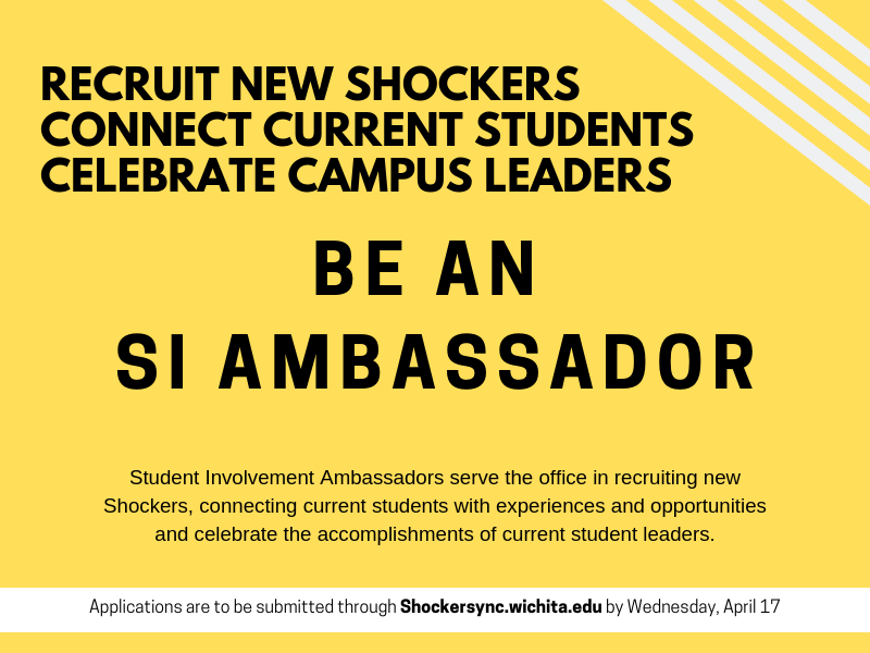 SI Ambassador applications due April 17, 2019
