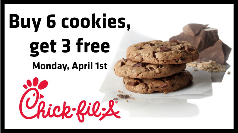 Chick-fil-A cookies on April 1, 2019