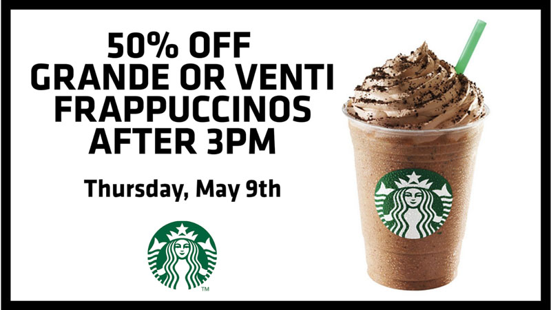 Frappuccino Happy Hour May 9, 2019