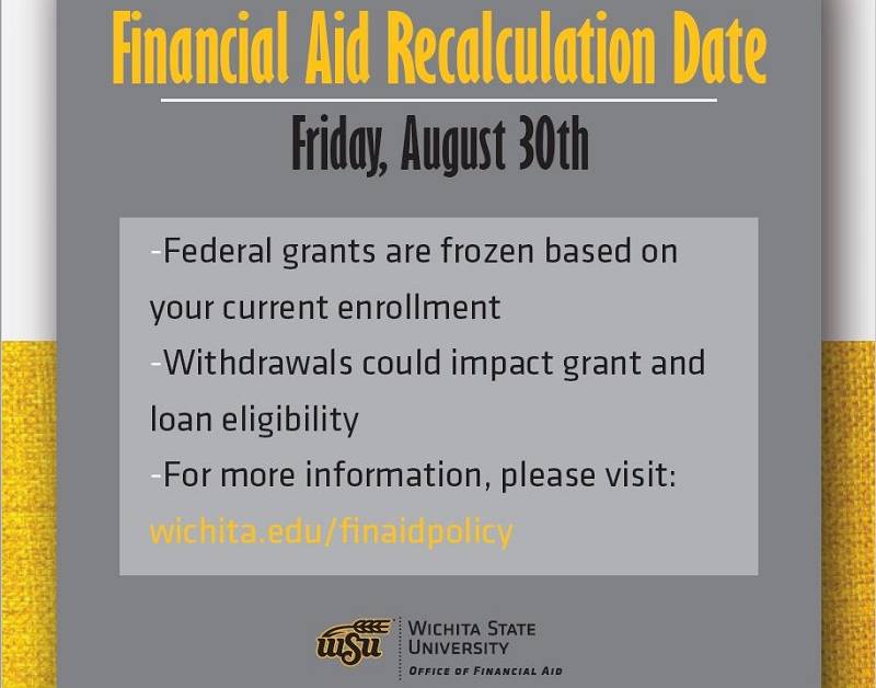 Financial Aid recalculation Aug. 30, 2019
